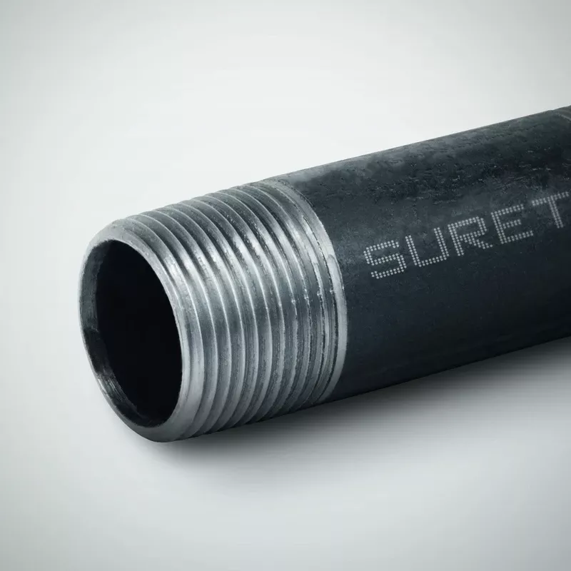 1/2 In. X 10 Ft. Carbon Steel Threaded Black Pipe - Schedule 40