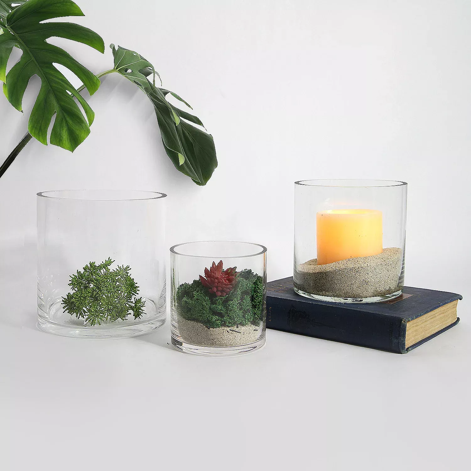 10-inch Top Clear Glass Cylinders