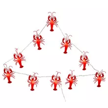 10-Light Red Lobster LED Novelty Party Light Set
