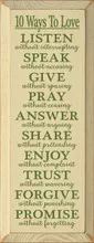 10 Ways To Love Wood Sign