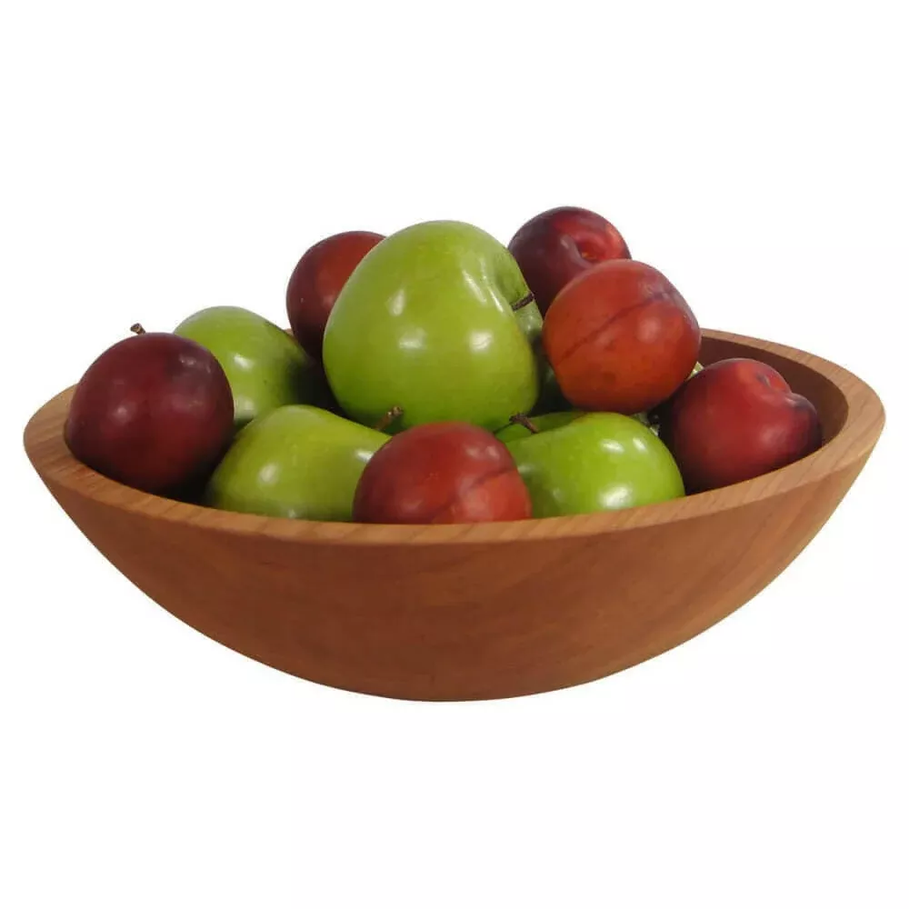 12 Inch Solid Cherry Wooden Bowl
