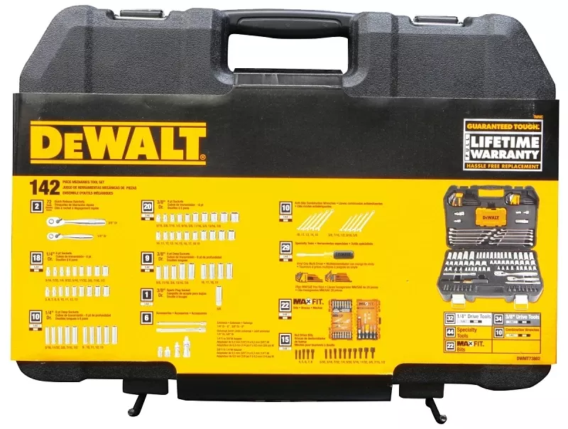 142-Piece Mechanics Tool Kit With Durable Carrying Case