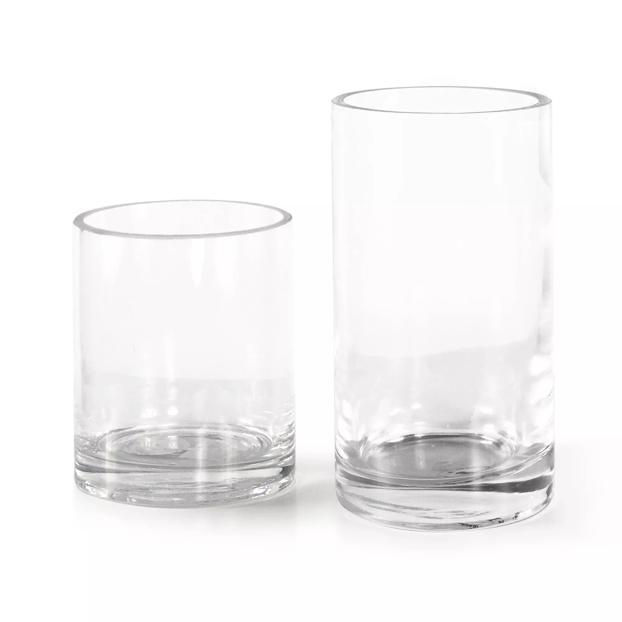 3-inch Top Clear Glass Cylinders
