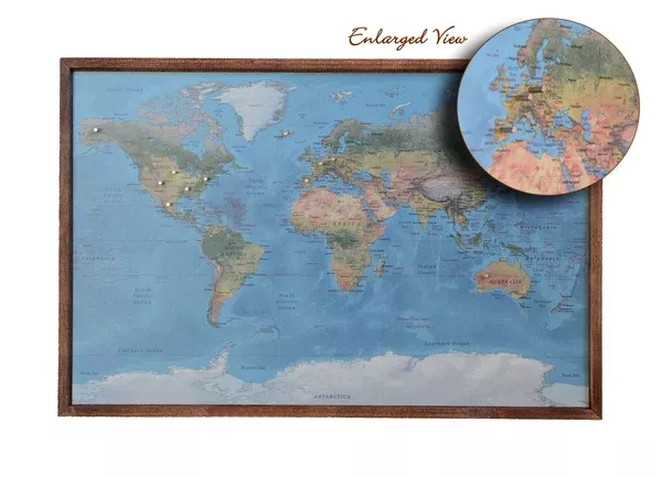 36x24 - Geographical Natural Earth World Map - Travel Map - UM001