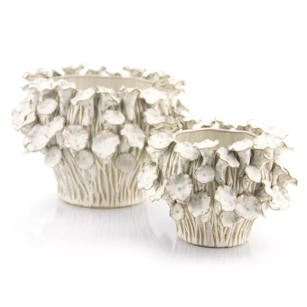 3D Hand-sculpted Ceramic Blooming Planter