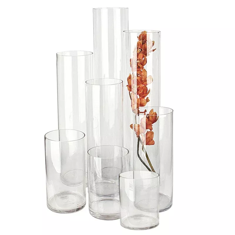 8-inch Top Clear Glass Cylinders