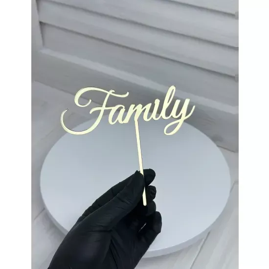 Acrylic topper 3 mm Family gold