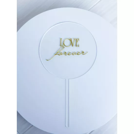Acrylic topper 3 mm Transparent Love forever