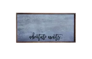 "Adventure Awaits" 12x24 Metal Sign & Magnet Board - HG001