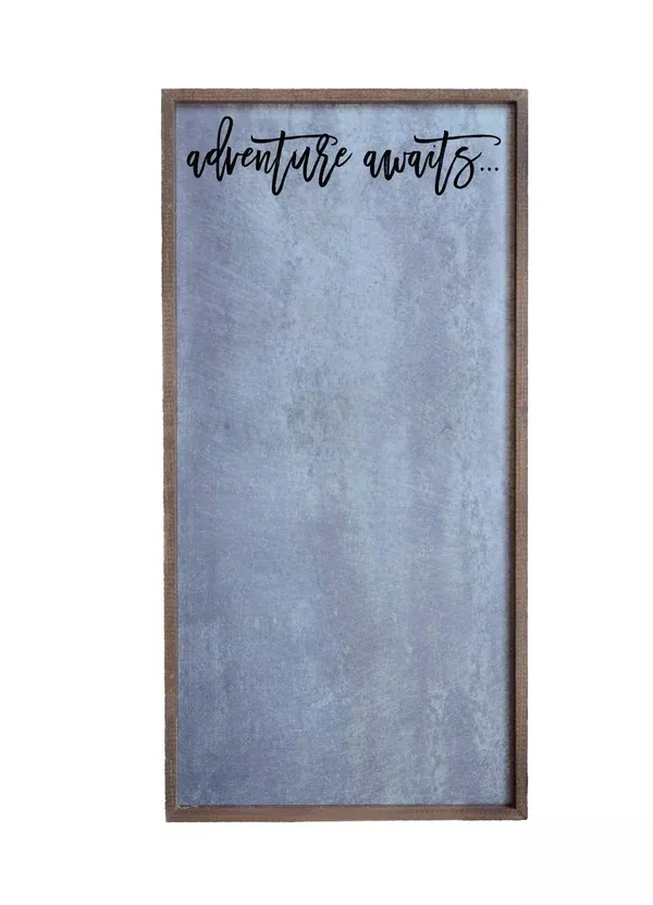 "Adventure Awaits" 12x24 Metal Sign & Magnet Board - HG016