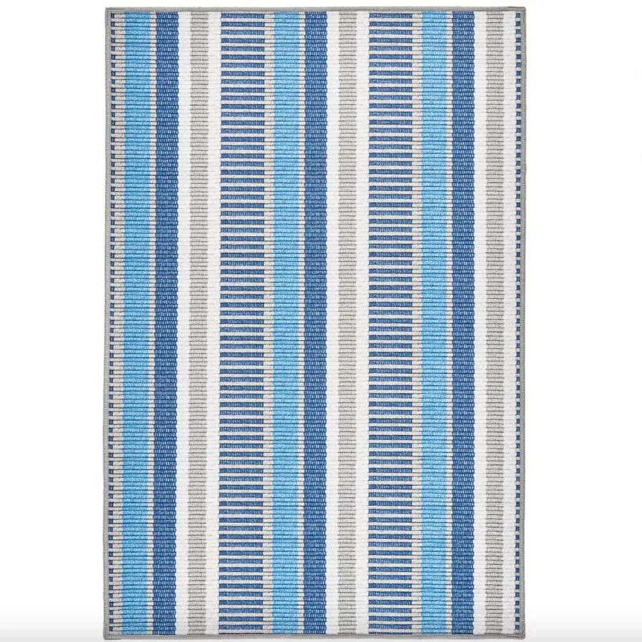 Always Greener Blue/Grey Machine Washable Rug