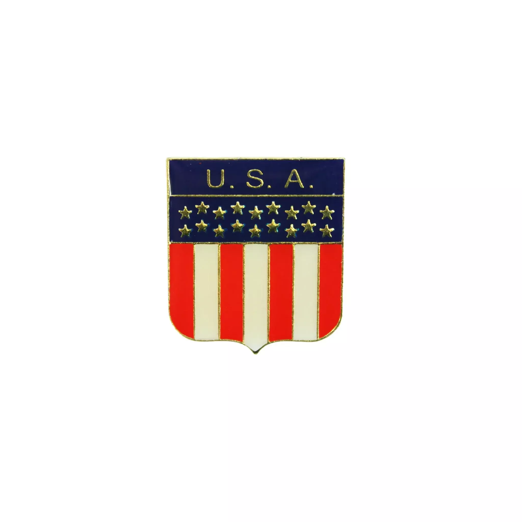 American Flag Shield Shaped Tack Pin
