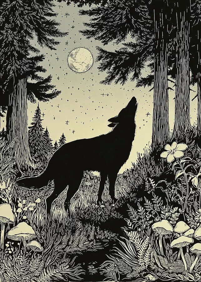 Among the Pines Under the Moon