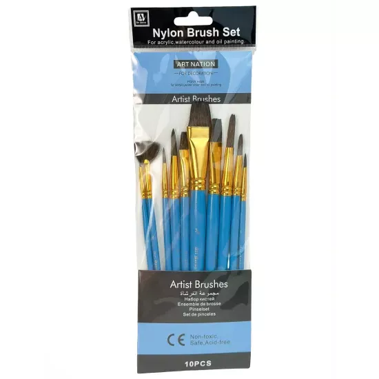 Art brush set 10pcs Nylon Brush Set