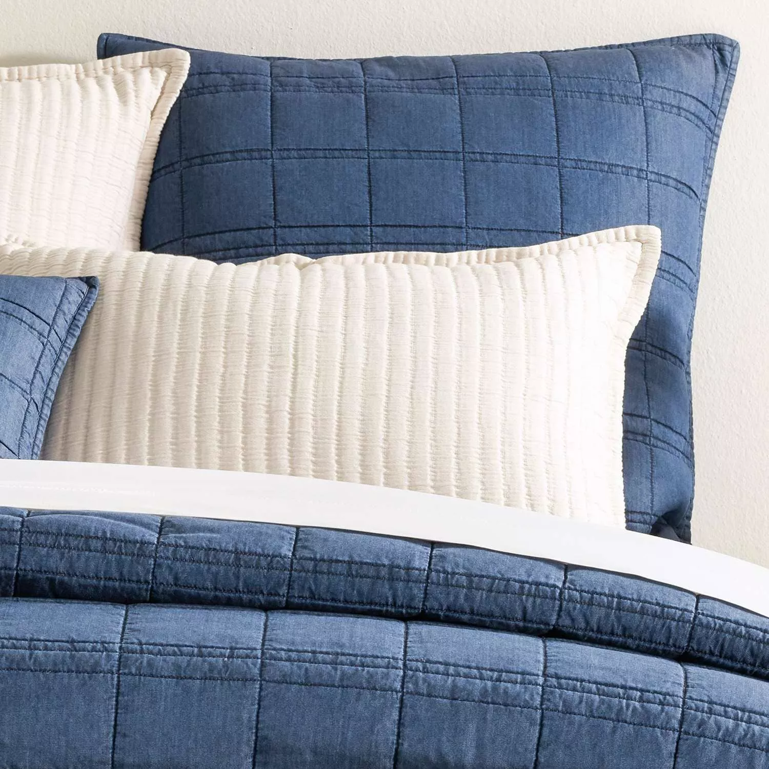 Atlas Denim Quilted Sham