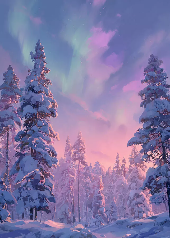 Aurora at The Edge of Winter