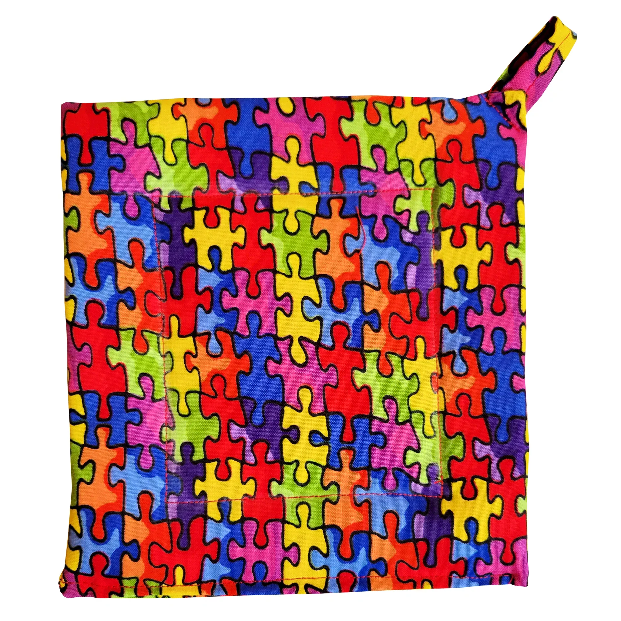 Autism Puzzle Fabric Potholder