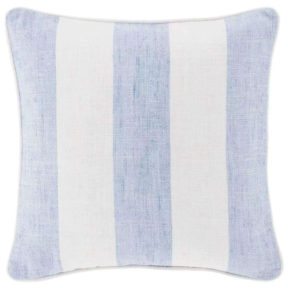 Awning Stripe French Blue Indoor/Outdoor Pillow with Insert
