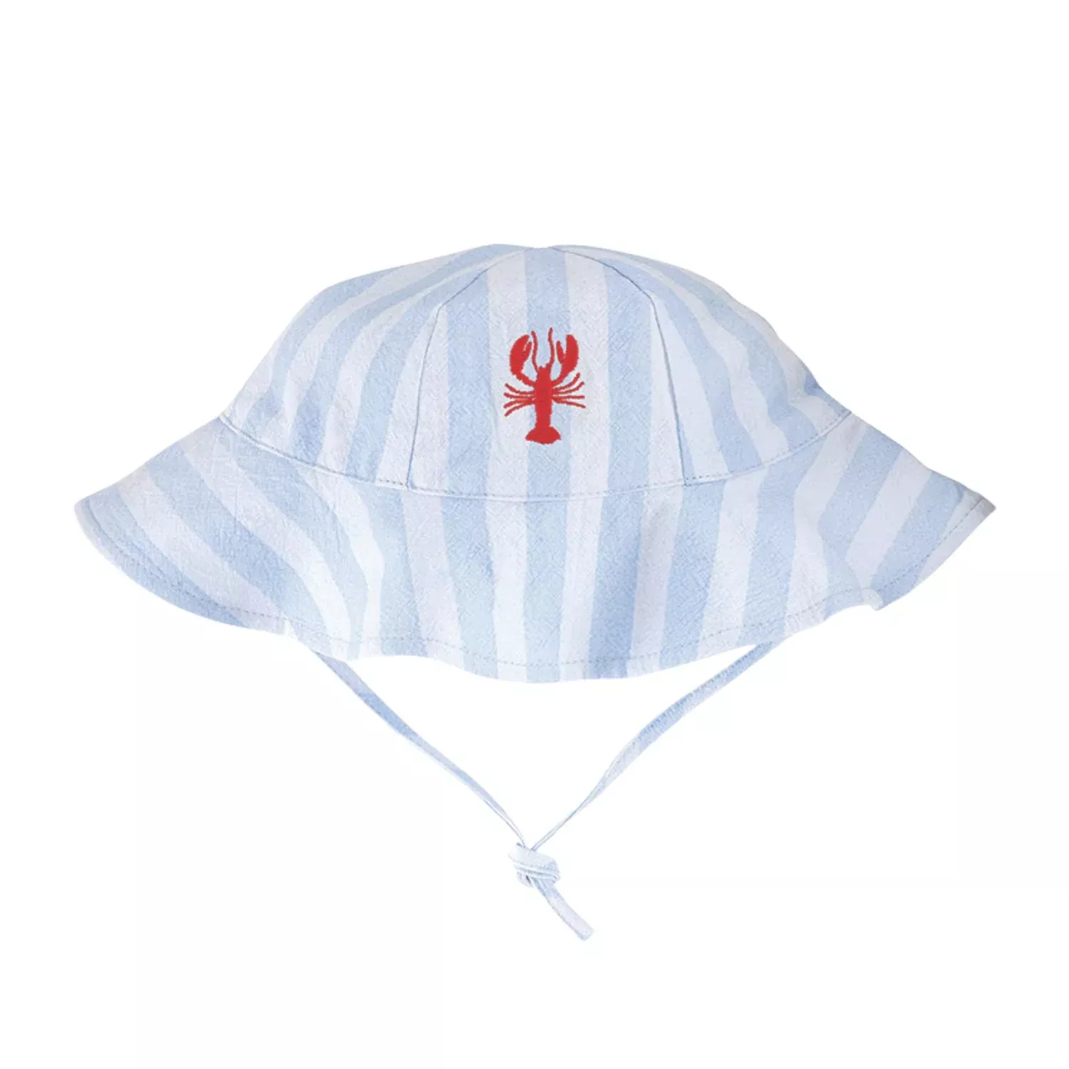 Baby Lobster Striped Cotton Sun Hat, 2 Sizes