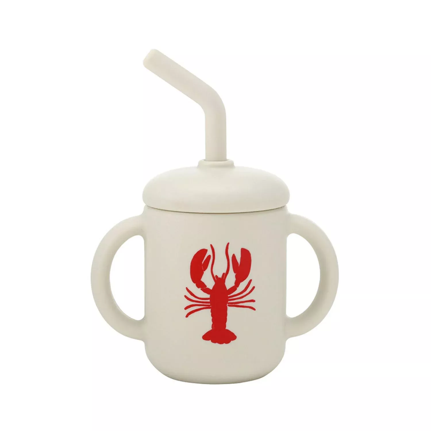 Baby Silicone Lobster Sippy Cup with Straw