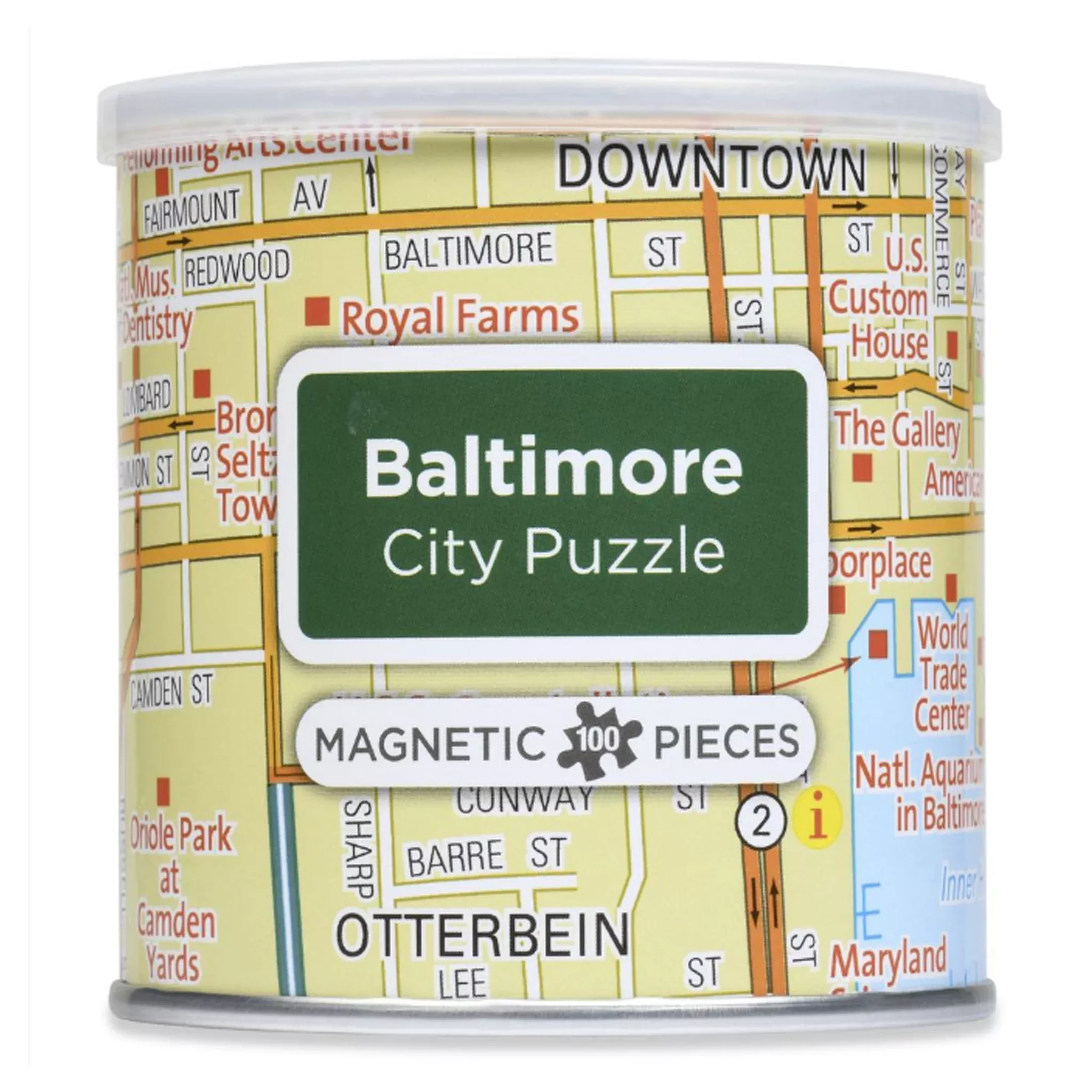Baltimore City Map Magnetic 100 Piece Puzzle