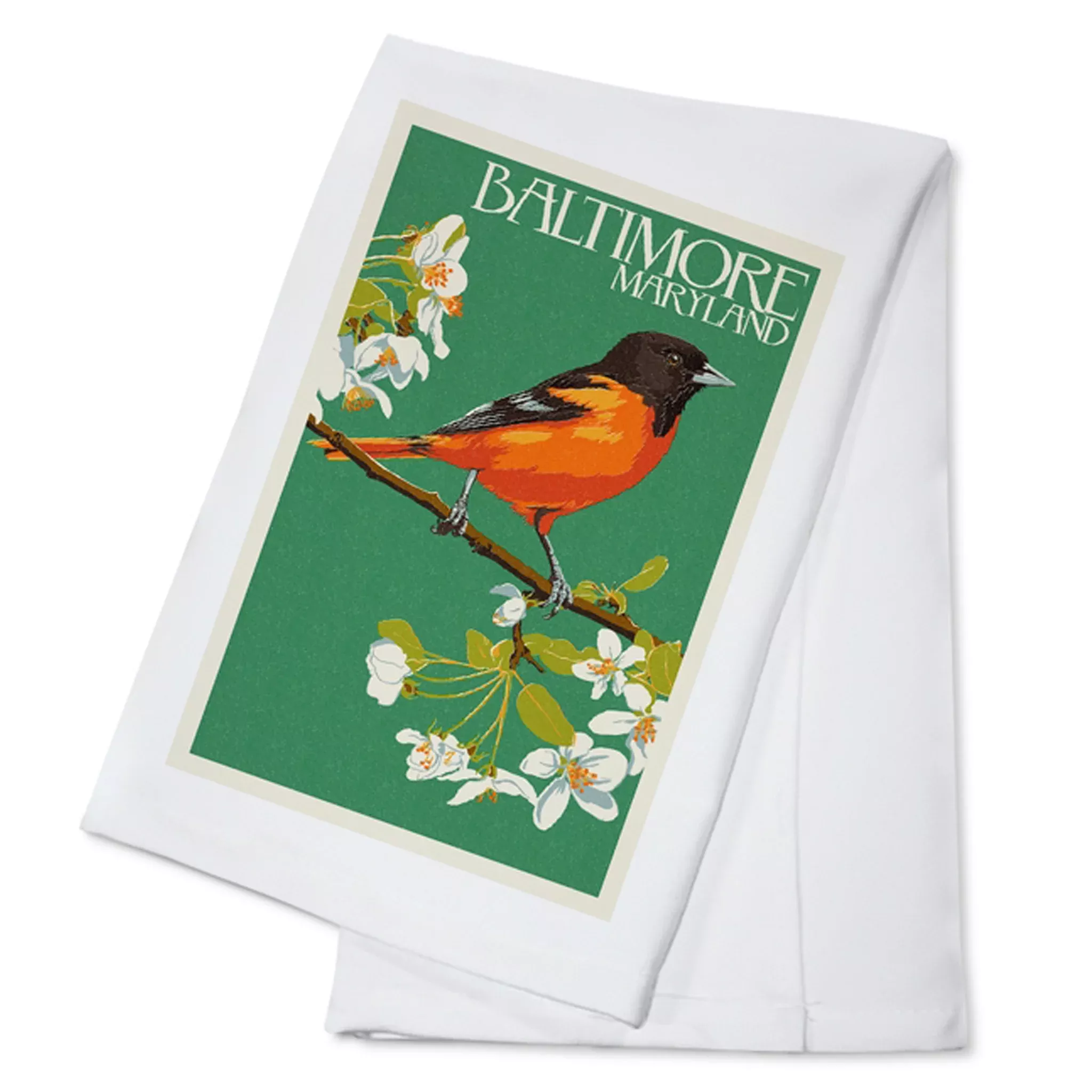 Baltimore Oriole Bird Maryland Kitchen Towel