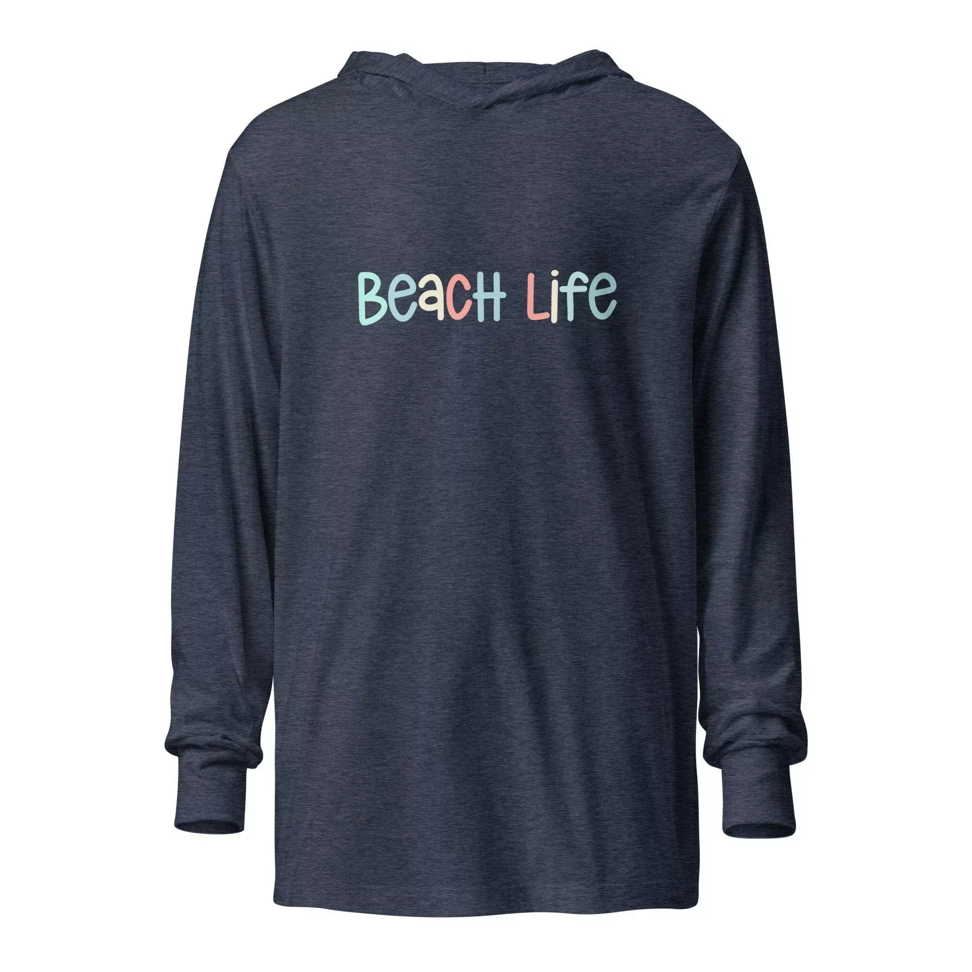 Beach Life Hooded Long Sleeve Tee, Unisex