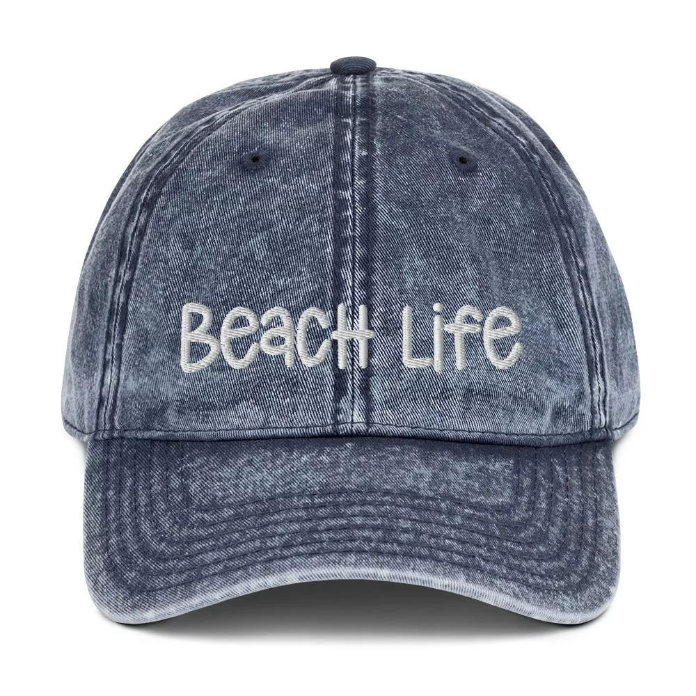 Beach Life Vintage Cotton Twill Cap