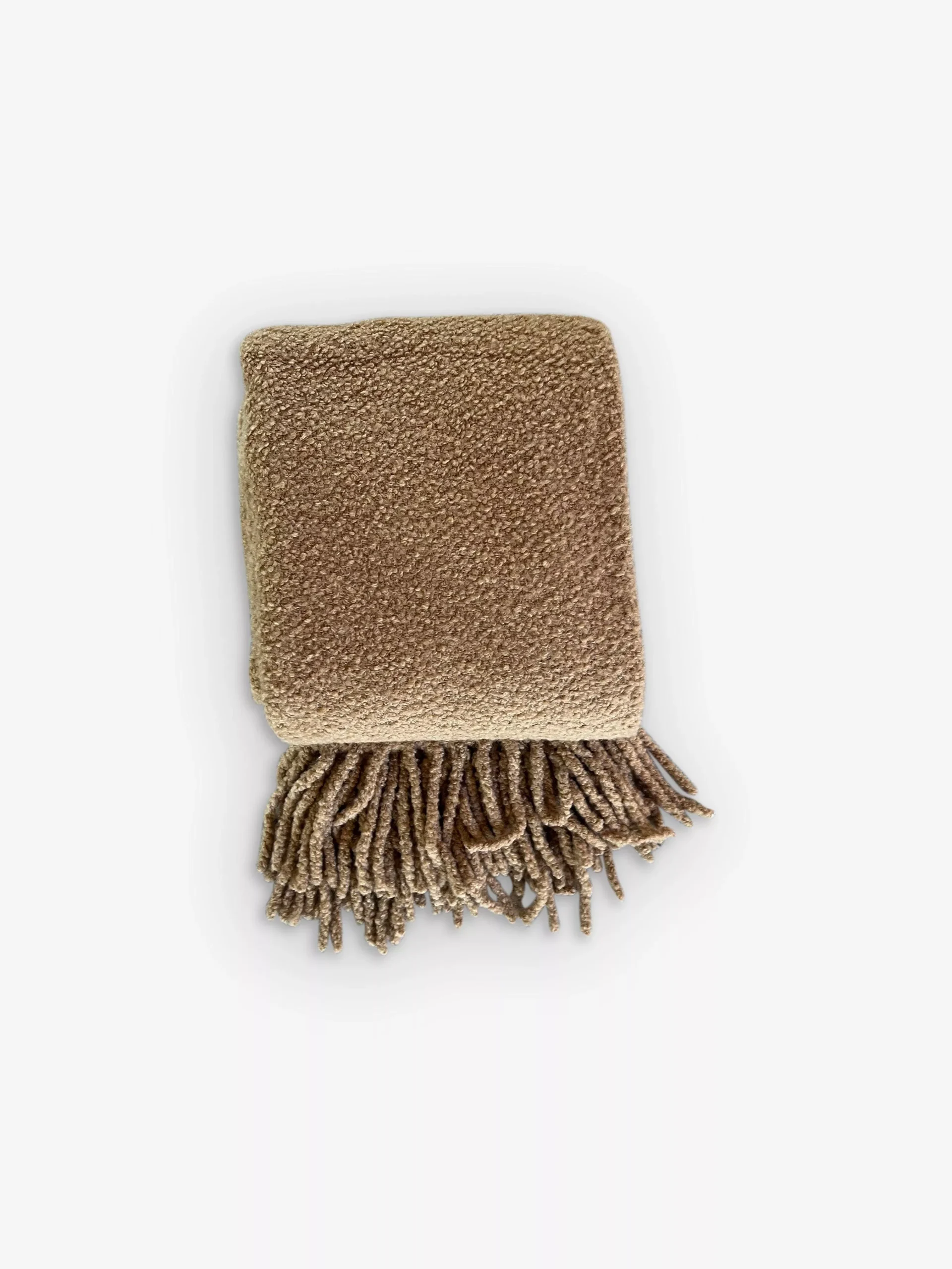 Bear Plaid Throw in Camel and Silk