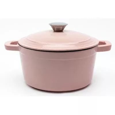 BergHOFF - Neo 3-Qt. Cast Iron Round Covered Stock Pot - Pink - 2212326