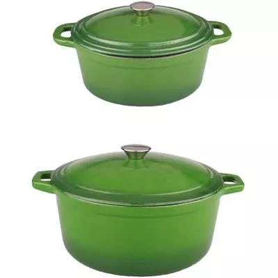 BergHOFF - Neo 4-Piece Cast Iron Dutch Oven Set – Green - 2224349