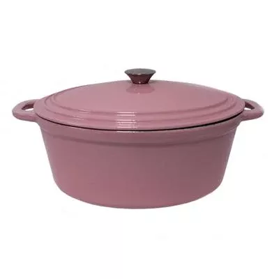 BergHOFF - Neo Cast Iron 8-Quart Oval Covered Casserole - Pink - 2211075