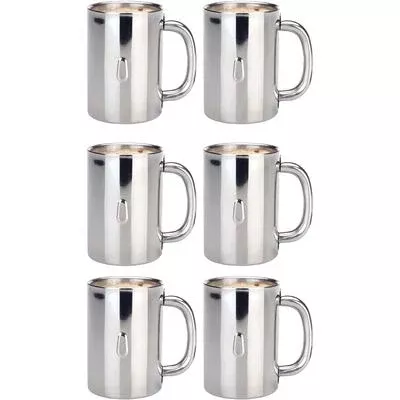 BergHOFF - Straight Stainless Steel 6-Piece Mug Set - 2220212