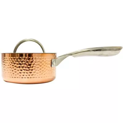BergHOFF - Tri-Ply 5.5" Covered Saucepan - Hammered Copper - 2220244