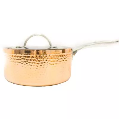 BergHOFF - Tri-Ply 7" Covered Saucepan - Hammered Copper - 2220245
