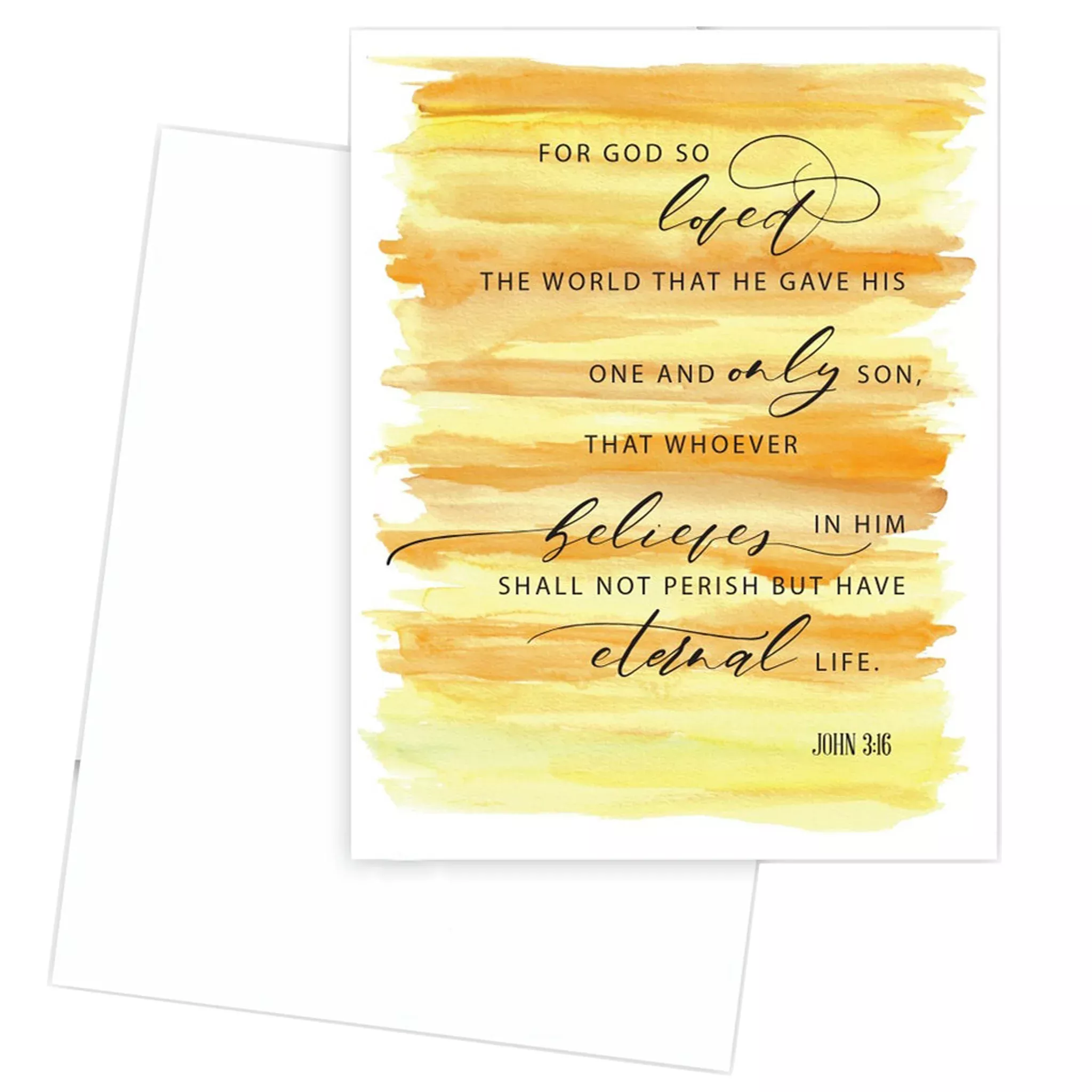 Bible Verse God So Loved The World Greeting Card