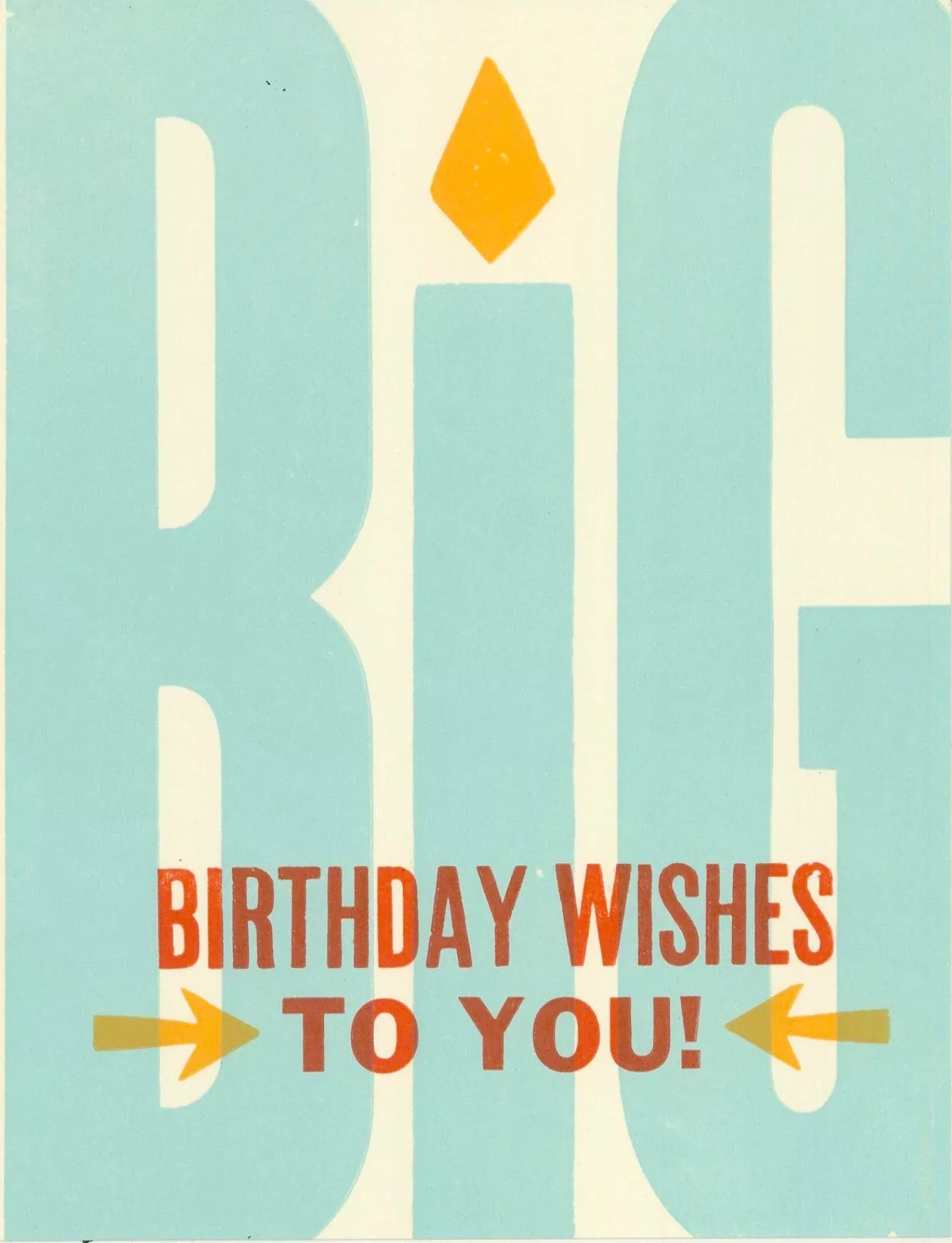 Big Birthday Wishes Card