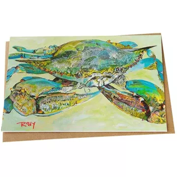 Big Blue Crab Note Card