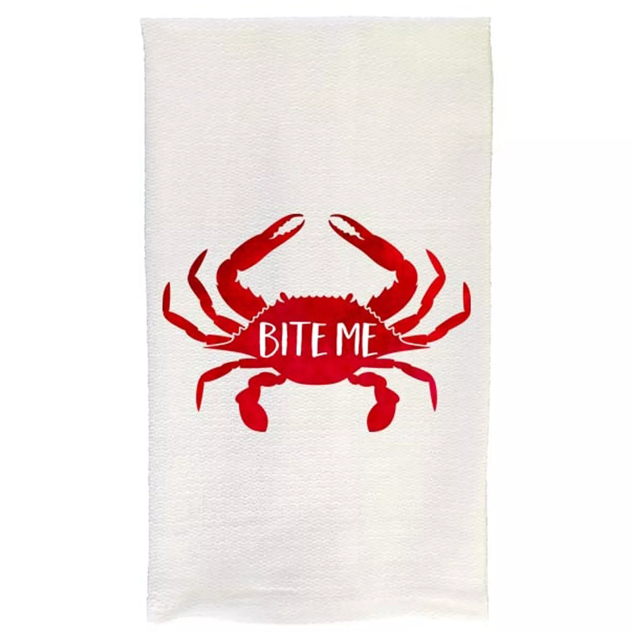 Bite Me Red Crab Kitchen Towel