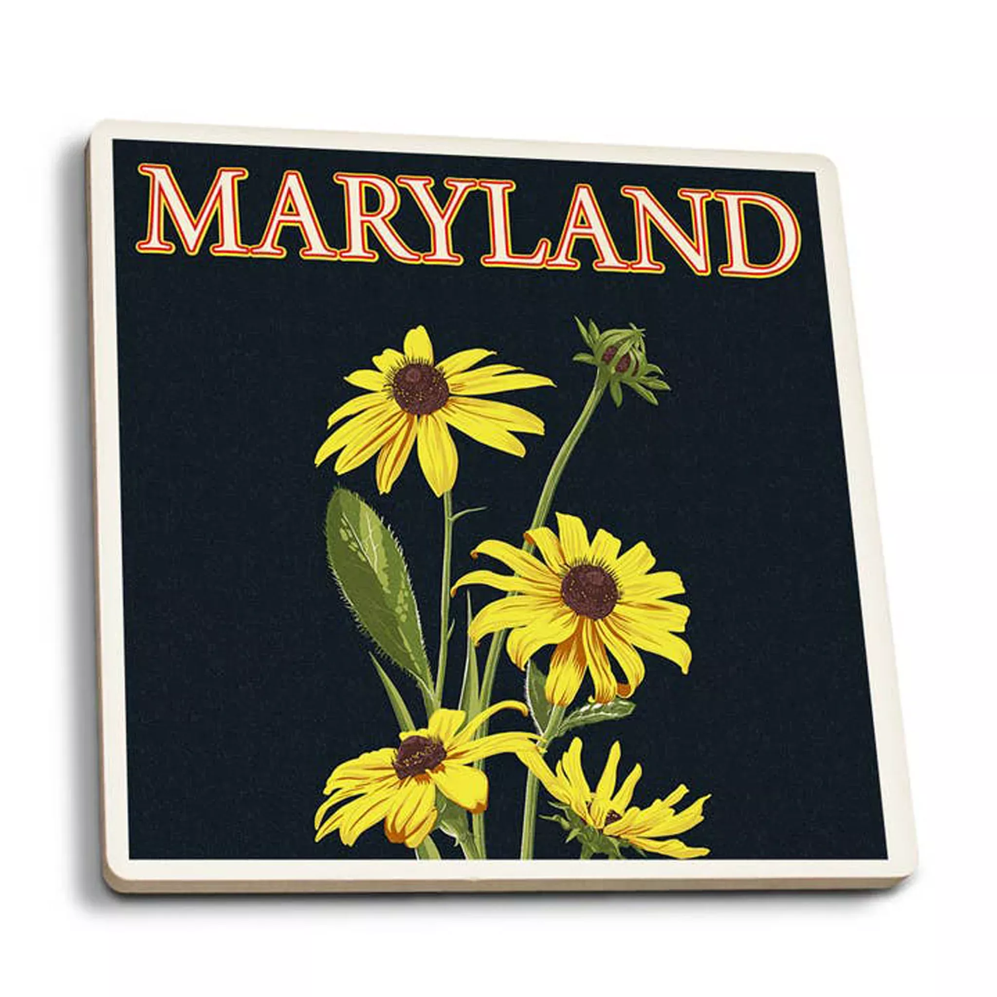 Black Eyed Susans Ceramic Drink Coaster