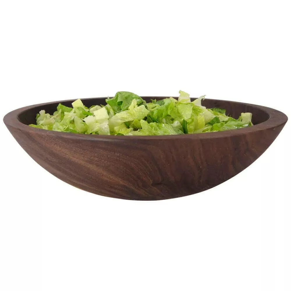 Black Walnut Wooden Bowl, 12"