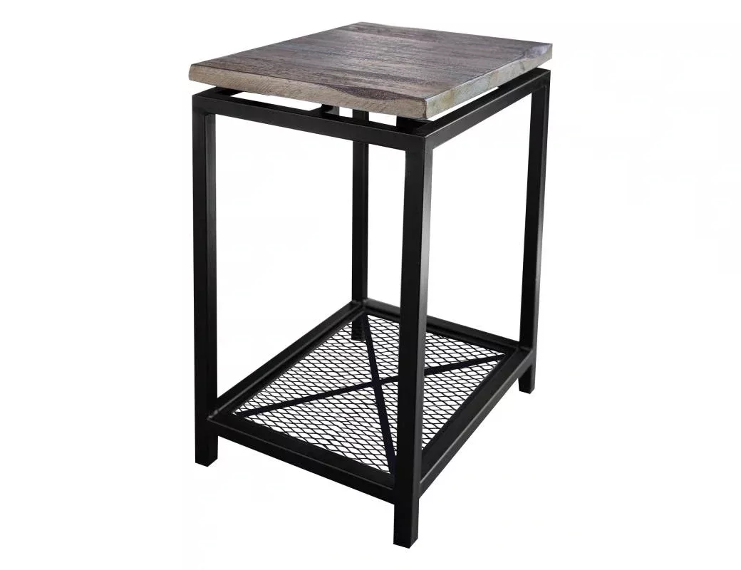 Blacksmith Chair Side Table, w/ shelf