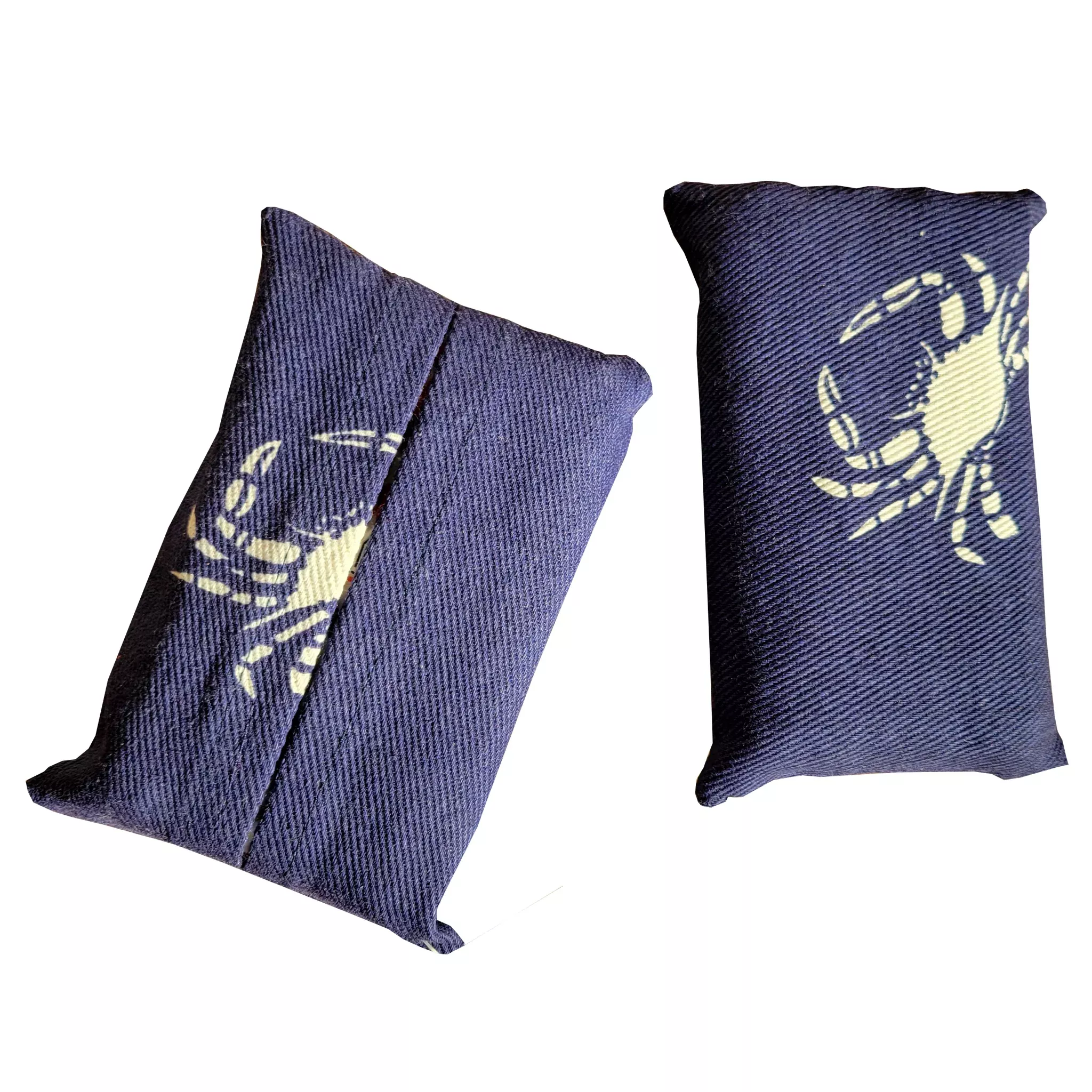 Blue Crab Fabric Pocket Tissue Pack Holder