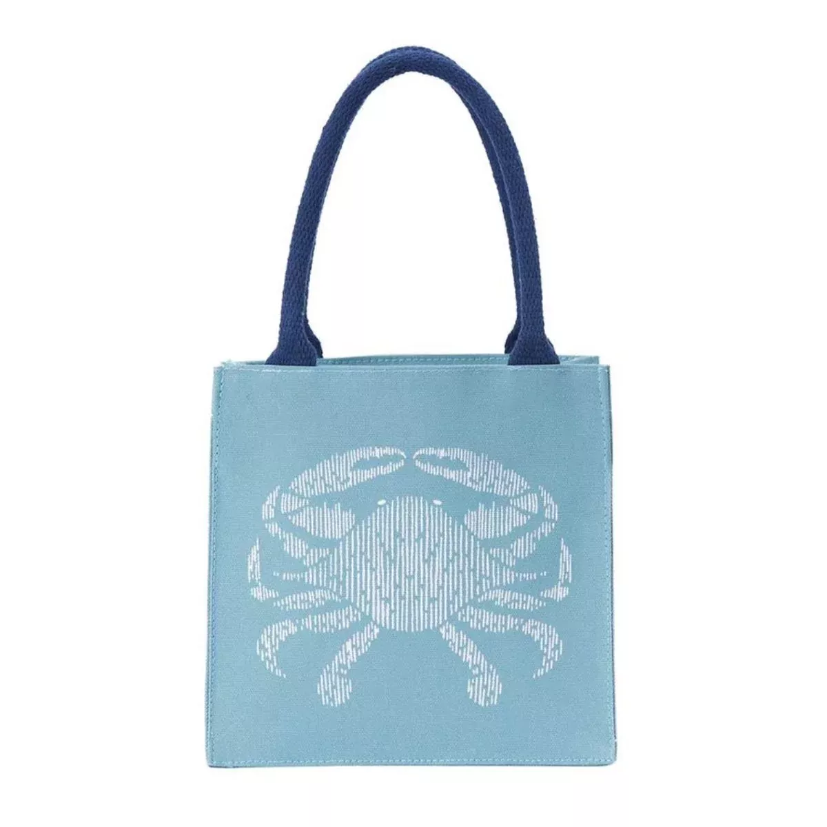 Blue Crab Mini Canvas Gift Bag, 8" x 8"