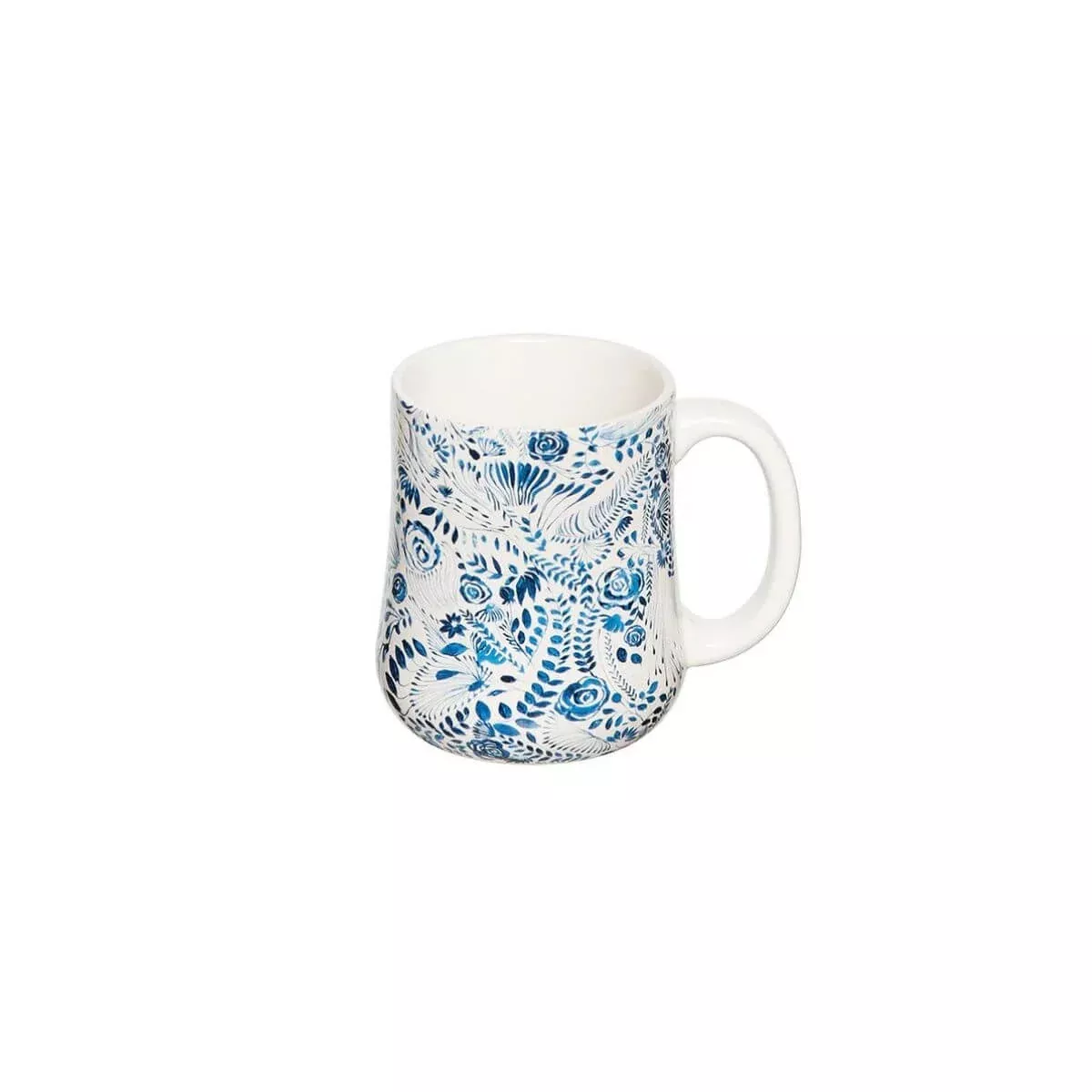 Blue Floral Coastal Coffee Mug
