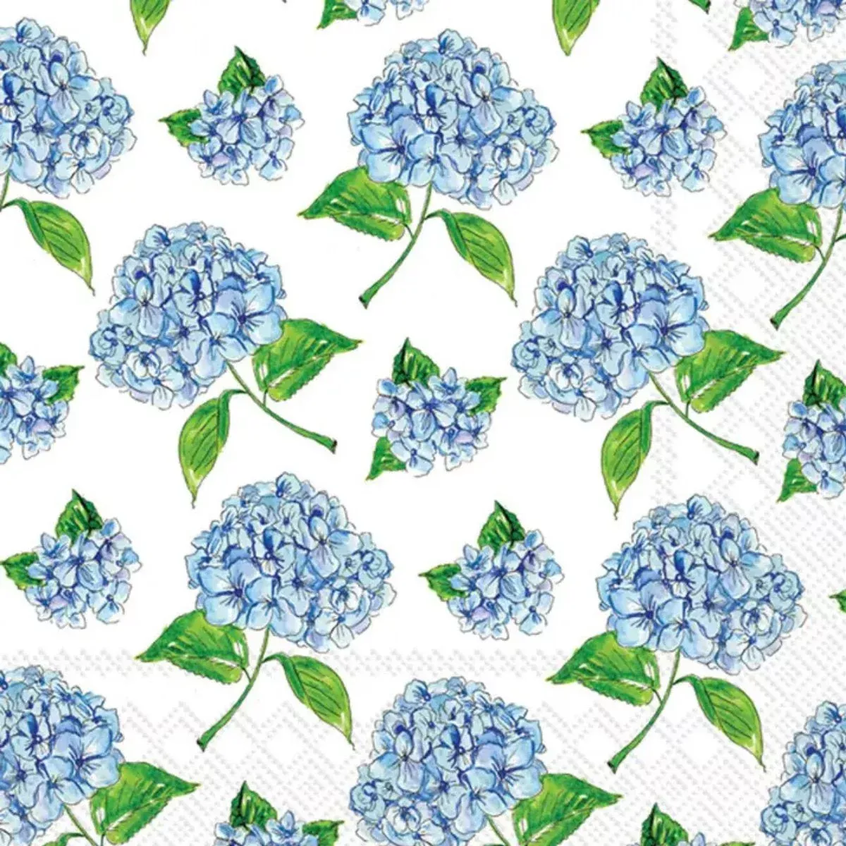 Blue Hydrangeas Paper Cocktail Napkins (Pack of 20)