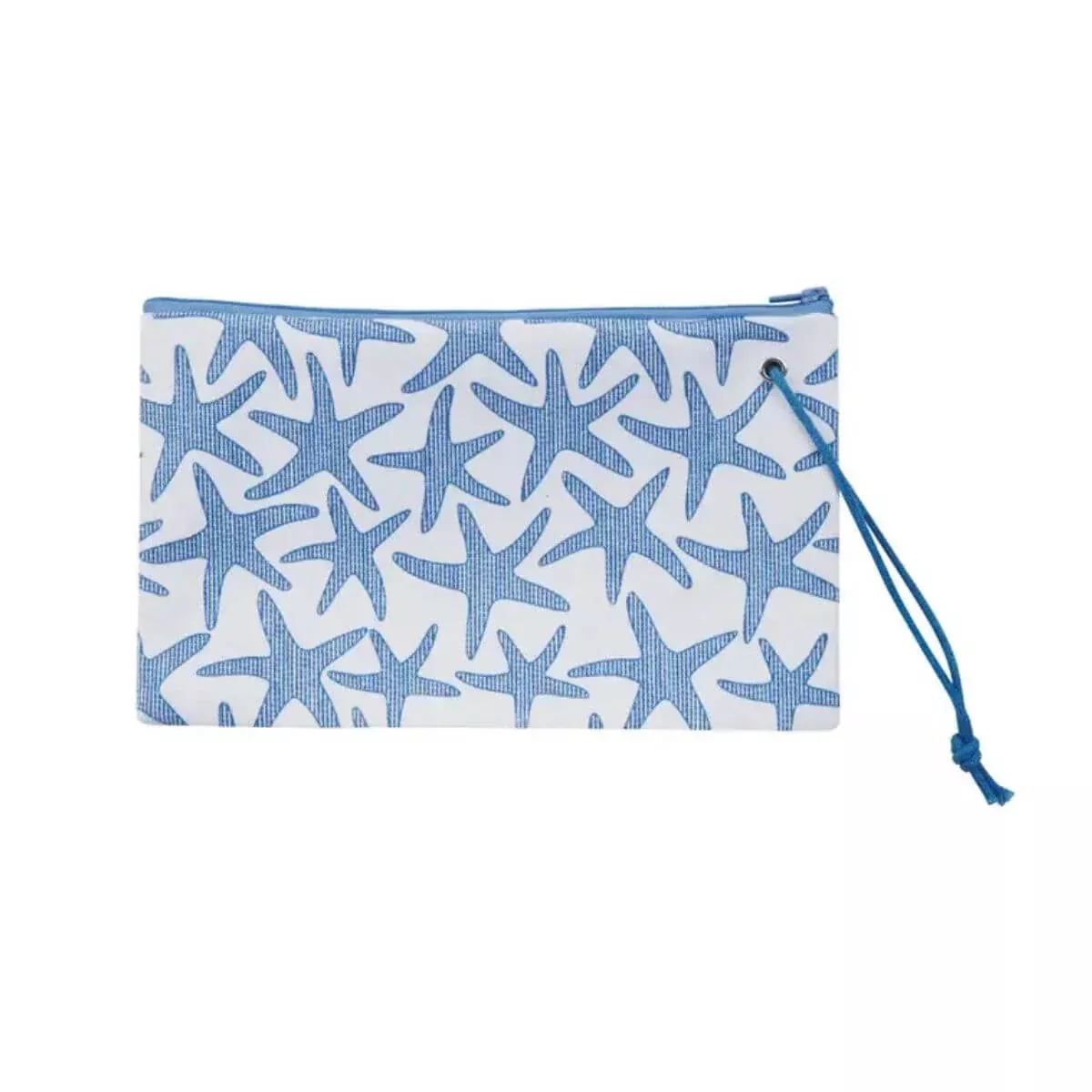 Blue Starfish Cotton Wristlet