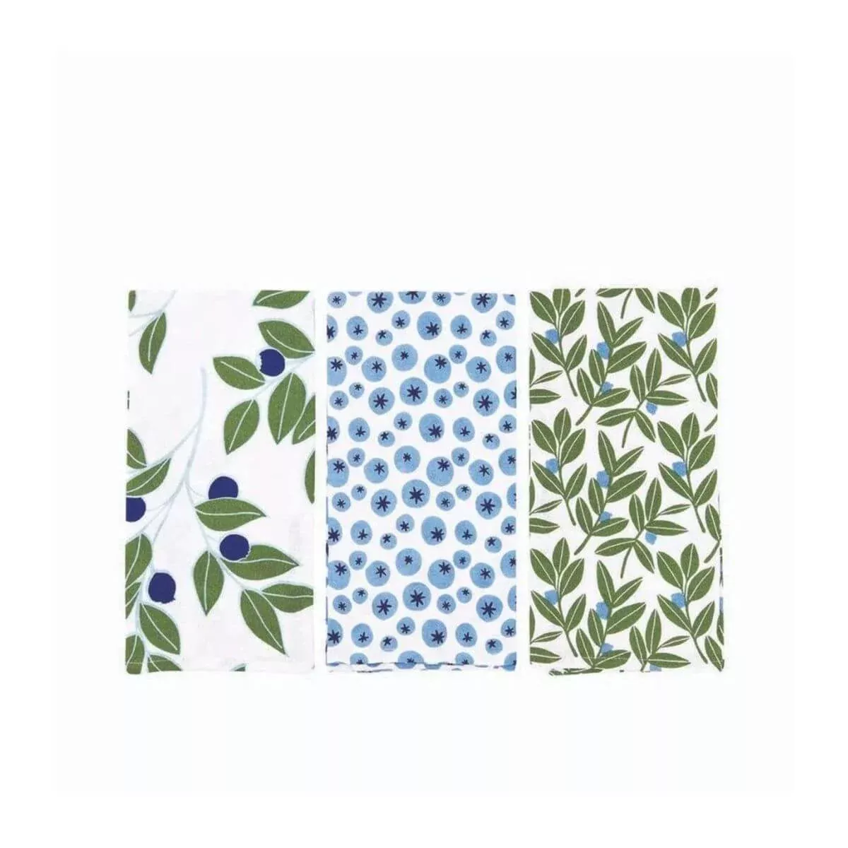 Blueberry Medley Cotton Kitchen Towels, Set of 3