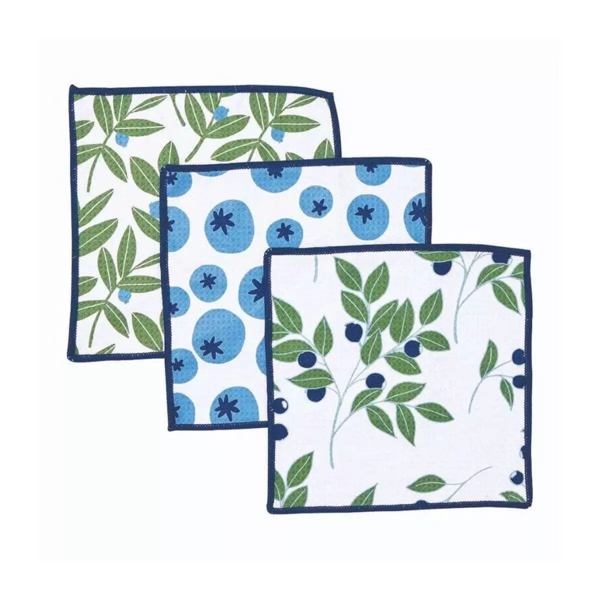 Blueberry Medley Quick Dry Dish Cloth, Set of 3