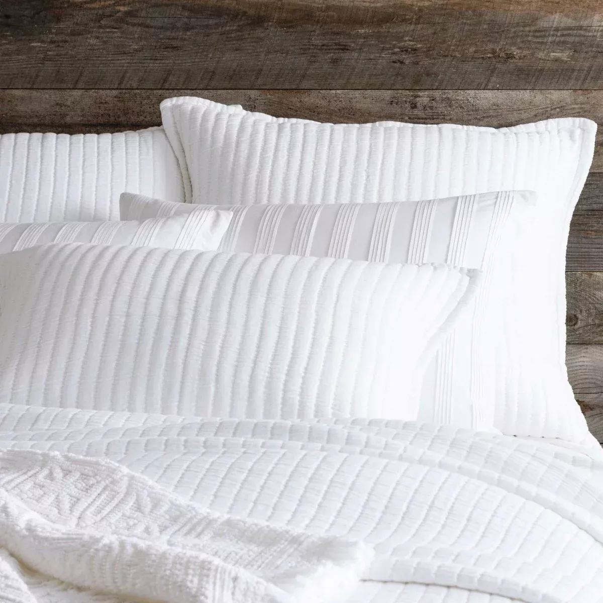 Boyfriend White Matelasse Sham